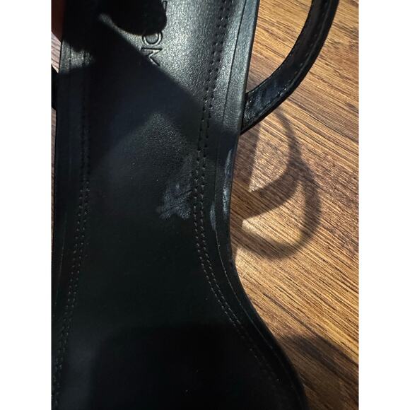 Nordstrom Women's Sydney Leather Ankle Strap Kitten Heel Sandals Black – Sz 7.5 - Picture 9 of 11